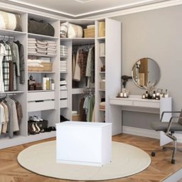 Baú Organizador Multiuso Brinquedos Quarto Closet Alana:branco - 7