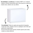 Ver imagem 5 de Baú Organizador Multiuso Brinquedos Quarto Closet Alana:branco