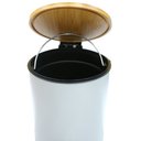 Ver imagem 4 de Lixeira 3l C/ Pedal e Tampa de Bambu N2443746 Branco -quanhe