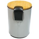 Ver imagem 3 de Lixeira 3l C/ Pedal e Tampa de Bambu N2443746 Branco -quanhe