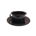 Ver imagem 4 de Xicara Esmaltada Com Pires 180ml Preta