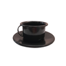 Xicara Esmaltada Com Pires 180ml Preta - 3