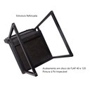 Ver imagem 3 de Cadeira Industrial Estofada e Metalon - Preto Fosco 47 CM Casadecorlis