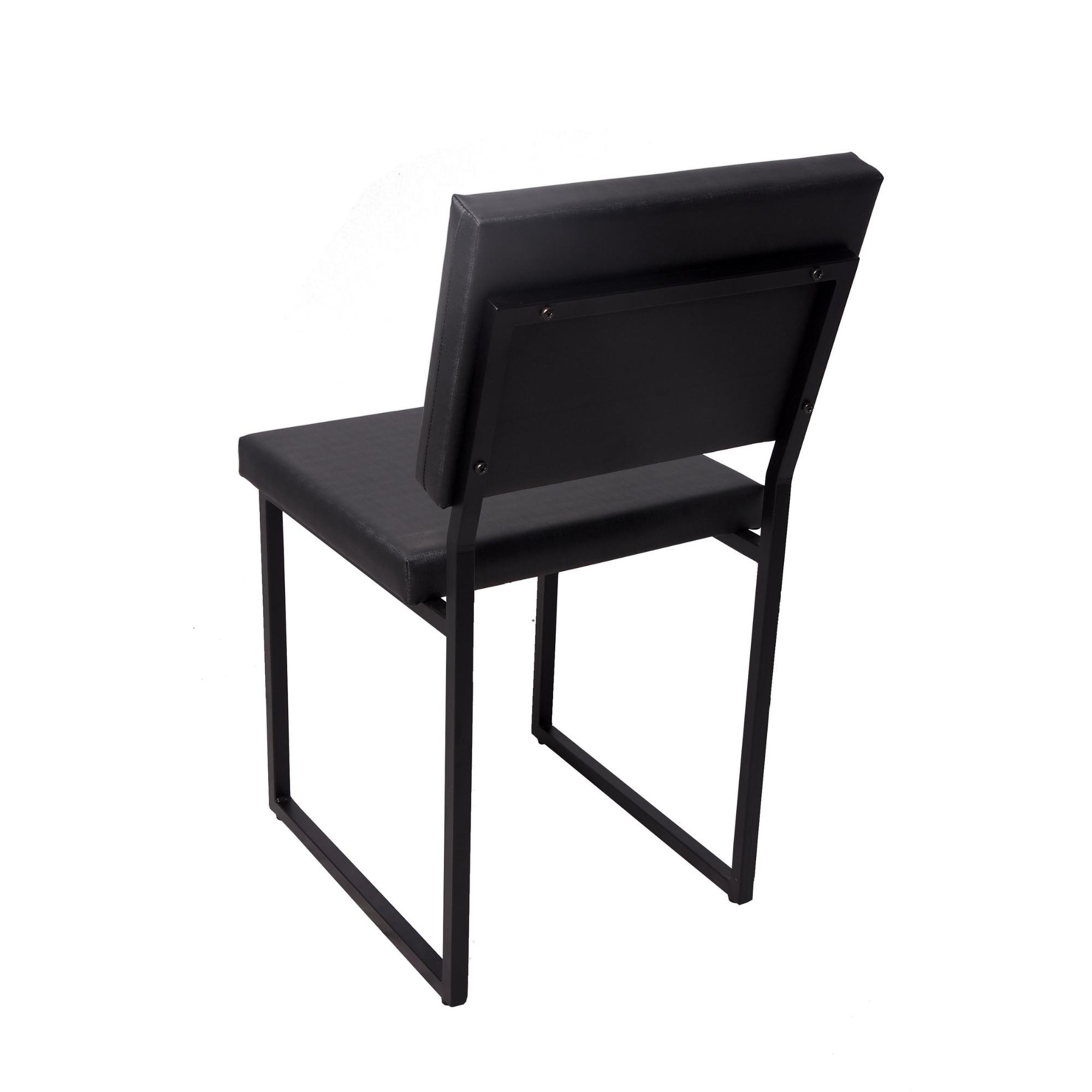 Cadeira Industrial Estofada e Metalon - Preto Fosco 47 CM Casadecorlis - 2