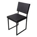 Ver imagem 1 de Cadeira Industrial Estofada e Metalon - Preto Fosco 47 CM Casadecorlis