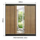 Ver imagem 4 de Guarda-roupa Casal Madesa Reno 3 Portas de Correr com Espelho