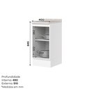 Ver imagem 4 de Balcão 40cm 100% MDF 1 Porta com Tampo Branco HP/Calcare Americana