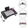 Mesa Portátil Dobrável para Notebook Cama Home Office Preto - 1