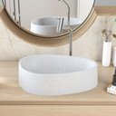 Ver imagem 6 de Cuba Pia para Banheiro Gota 43cm Maitê C08 Branco Granit - Mpozenato