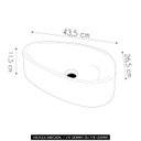 Ver imagem 4 de Cuba Pia para Banheiro Gota 43cm Maitê C08 Branco Granit - Mpozenato