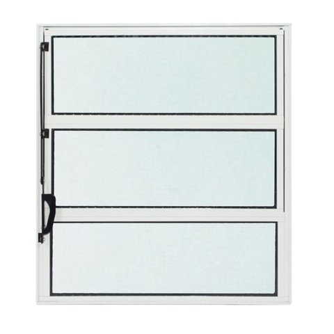 Janela de Alumínio Branco Vitro Basculante CMC Modular - 0.80 (L) X 1.00 (A)
