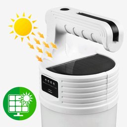 Luminaria Solar Lanterna 2 Em 1 Duplo Led Gancho Pendurar Portatil Acampamento A Prova De Agua - 5