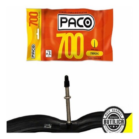 Câmara Ar Paco Aro 700x25 Presta