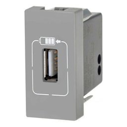 Tomada Usb 1 Mod. 1500ma Cinza 615088cz Pial Plus + - 1