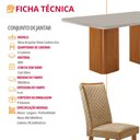 Ver imagem 6 de Mesa de Jantar Eloise 180cm Tampo Mdf Vidro Canto Copo com 6 Cadeiras Lira