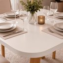 Ver imagem 4 de Conjunto de Jantar Bela Mesa MDF 4 Cadeiras Veludo Bege 90cm Bom Pastor