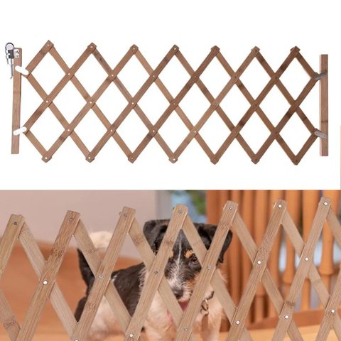 Portao Pet Retratil Bambu Cachorro Cao Criança Pet Gato Cercado Safonado Segurança Ab.midia Su-grad-