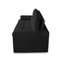 Ver imagem 5 de Sofá Retrátil 3 Lugares com Molas 2,00m Vera Suede Preto