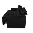 Ver imagem 6 de Sofá Retrátil 3 Lugares com Molas 2,00m Vera Suede Preto