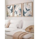 Ver imagem 1 de Kit 3 Quadros Decorativos Infantil Animais Fundo Oceano No1