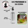 Porta Azeite Vinagre Óleo Inox Dosador Galheteiro 300ml - 9