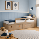 Ver imagem 1 de Cama Infantil com Duas Gavetas com Cabeceira e Grade de Proteção Linha Join Quater