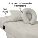 Ver imagem 5 de Maca Lash Designer Cilios Luxo Estofada com Massagem Bouclê Bege Off White