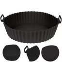 Ver imagem 5 de Kit 2 Formas de Silicone para Air Fryer 19,5x16,5x5cm