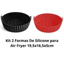 Ver imagem 2 de Kit 2 Formas de Silicone para Air Fryer 19,5x16,5x5cm