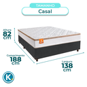 Ver imagem 3 de Cama Box Cinza Casal + Colchão Molas Ensacadas Isis Real Inducol