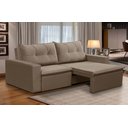 Ver imagem 1 de Sofá Retrátil 2 Lugares 1,80m Luna Suede Cappuccino Adonai Estofados