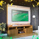 Ver imagem 6 de Estante Home para TV até 70 Polegadas com LED Ripado e Espelho Ibiza Yescasa