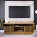 Ver imagem 2 de Estante Home para TV até 70 Polegadas com LED Ripado e Espelho Ibiza Yescasa
