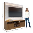 Ver imagem 3 de Estante Home para TV até 70 Polegadas com LED Ripado e Espelho Ibiza Yescasa