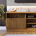 Ver imagem 5 de Estante Home para TV até 70 Polegadas com LED Ripado e Espelho Ibiza Yescasa