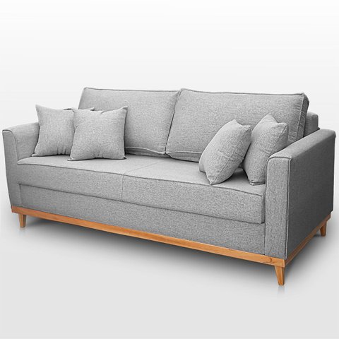 Sofá 2 Lugares Pé de Madeira Moderno Minimalista Confortável Ulisses