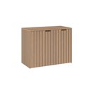 Ver imagem 3 de Gabinete Suspenso para Banheiro 1 Porta 2 Gavetas Nice Marrom/Nogal/Noce Amendoa