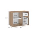 Ver imagem 5 de Gabinete Suspenso para Banheiro 1 Porta 2 Gavetas Nice Marrom/Nogal/Noce Amendoa
