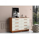 Ver imagem 1 de Cômoda 8 Gavetas MDP Puxador MDF Off White Cinamomo Aramóveis