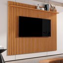 Ver imagem 1 de Painel para TV Genova Ripado para TV 60" 185,5cm MDP Nature Germai Móveis