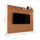 Ver imagem 3 de Painel para TV Genova Ripado para TV 60" 185,5cm MDP Nature Germai Móveis