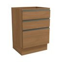 Ver imagem 1 de Armário de Cozinha Balcão 60cm 3 Gavetas G743 Maxxi Canela Kappesberg - Canela