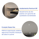 Ver imagem 6 de Painel para TV até 65 Polegadas 180CMX165CM 2 Gavetas Espelhadas BP BP1062E Foscarini Bege
