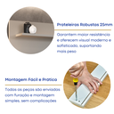 Ver imagem 7 de Painel para TV até 65 Polegadas 180CMX165CM 2 Gavetas Espelhadas BP BP1062E Foscarini Bege