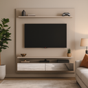 Ver imagem 4 de Painel para TV até 65 Polegadas 180CMX165CM 2 Gavetas Espelhadas BP BP1062E Foscarini Bege