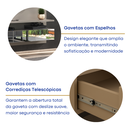 Ver imagem 5 de Painel para TV até 65 Polegadas 180CMX165CM 2 Gavetas Espelhadas BP BP1062E Foscarini Bege