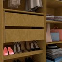 Ver imagem 4 de Guarda Roupa Roupeiro Casal 6 Portas 2 Gavetas Império Naturale com Offwhite - Rede Móveis