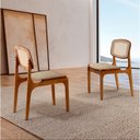 Ver imagem 2 de Conjunto com 2 Cadeiras Malta Premium em Madeira Maciça para Sala de Jantar Moderna Mobília