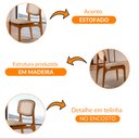Ver imagem 5 de Conjunto com 2 Cadeiras Malta Premium em Madeira Maciça para Sala de Jantar Moderna Mobília