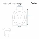 Ver imagem 3 de Assento Sanitário em MDF Lirio Branco para bacia Celite